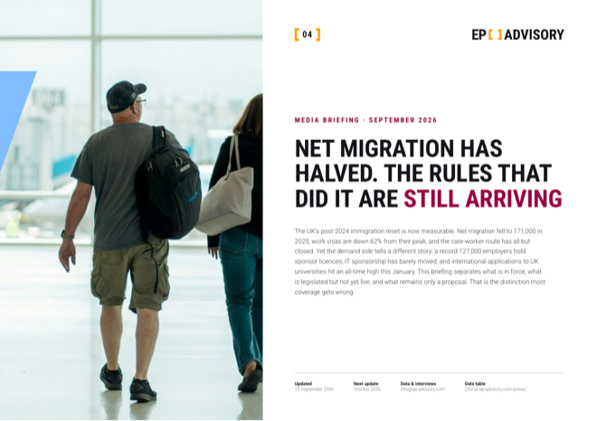 Preview: International professionals in the UK: net migration has halved, and the rules are still arriving